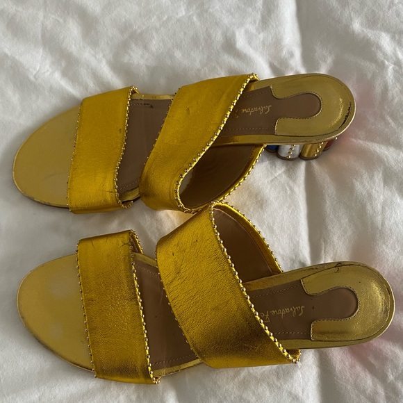 Salvatore Ferragamo Yellow Sandals Platform *RARE* - Picture 6 of 9